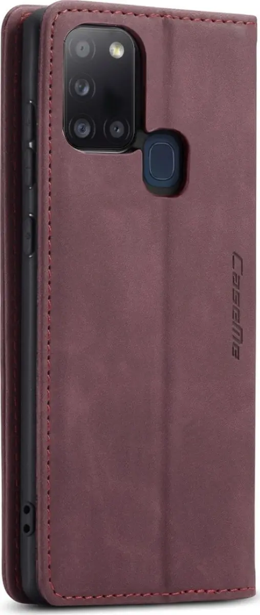 Caseme Samsung Galaxy A21s Bookcase Hoesje - Kunstleder Rood - 577788
