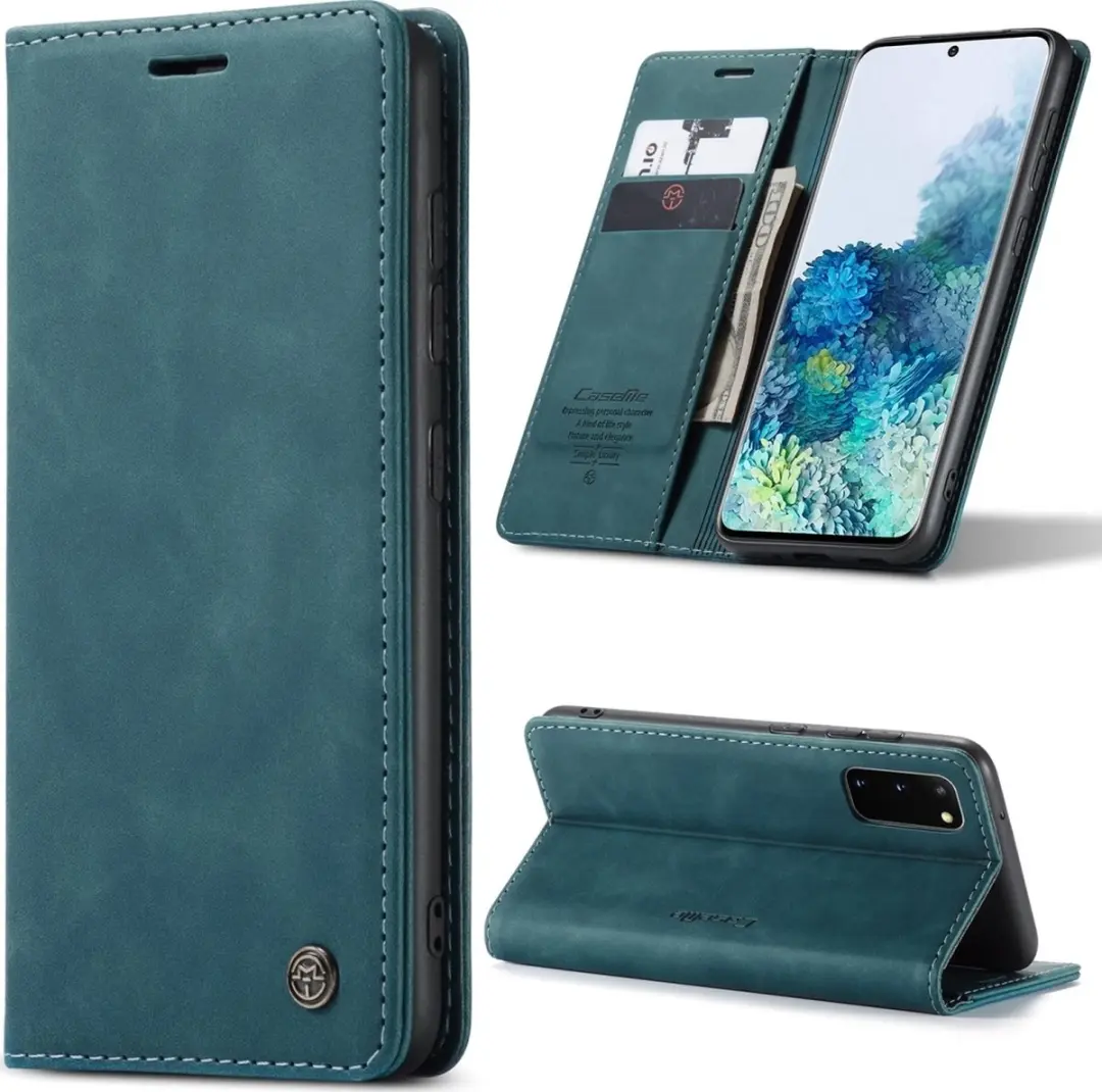 Caseme Samsung Galaxy S20 Kunstlederen Bookcase Hoesje 570977 - Blauw - afbeelding 6 van 6