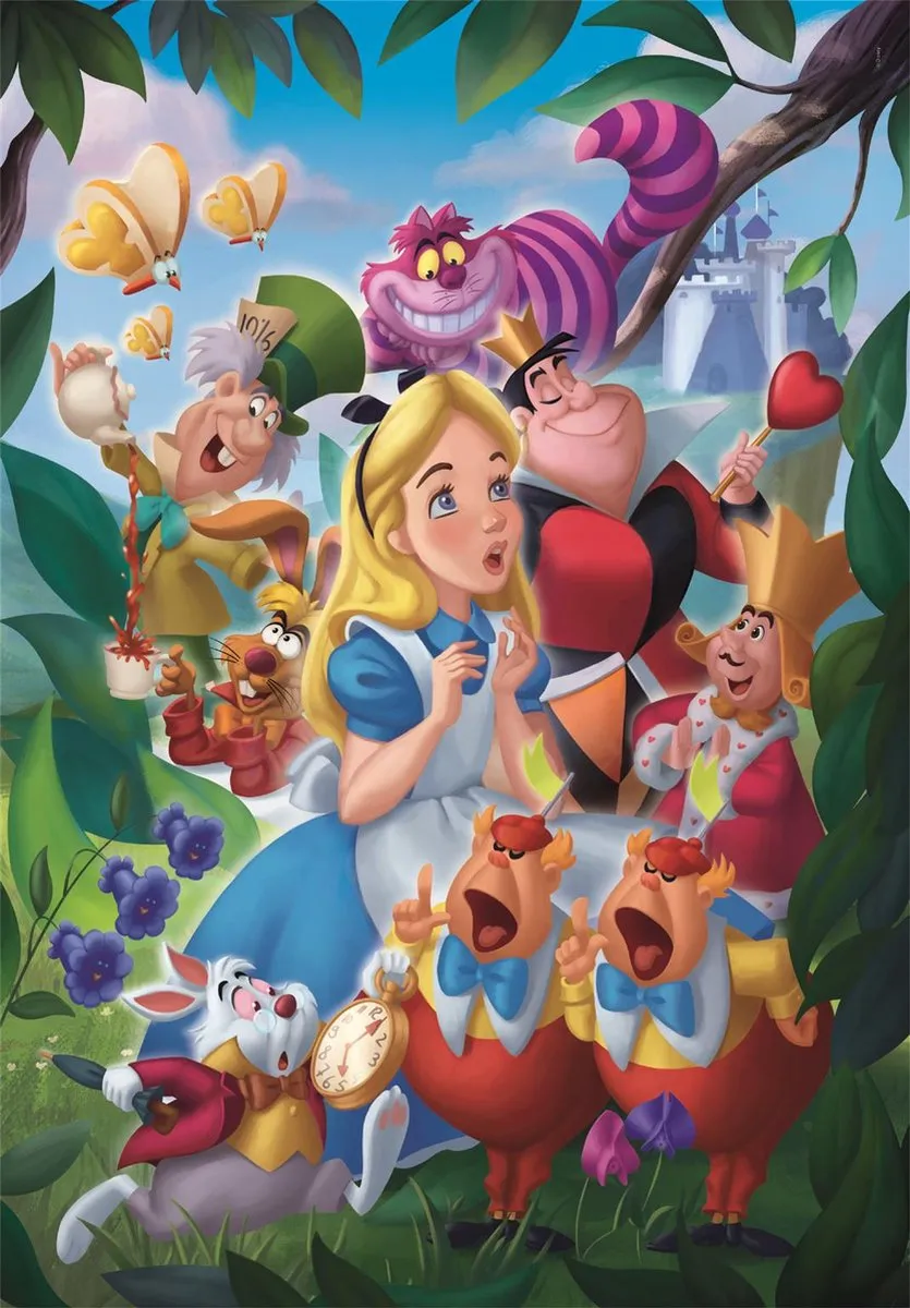 Clementoni Disney Alice in Wonderland Puzzel 1000 Stukjes - Multicolor