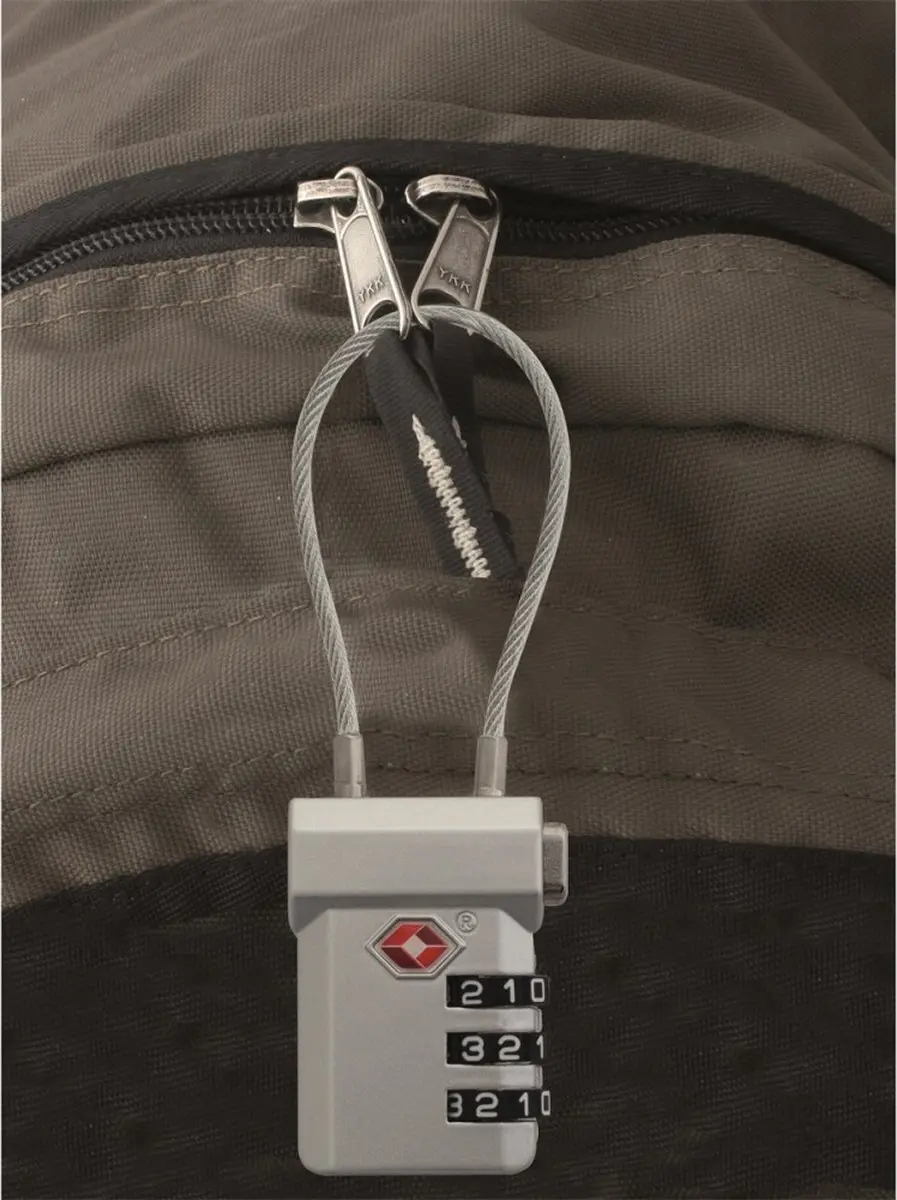 Travelsafe TSA Kabelslot - Grijs