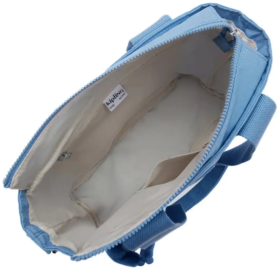 Kipling Minta M Up 9L Stoffentas - Vintage Blue - afbeelding 3 van 4