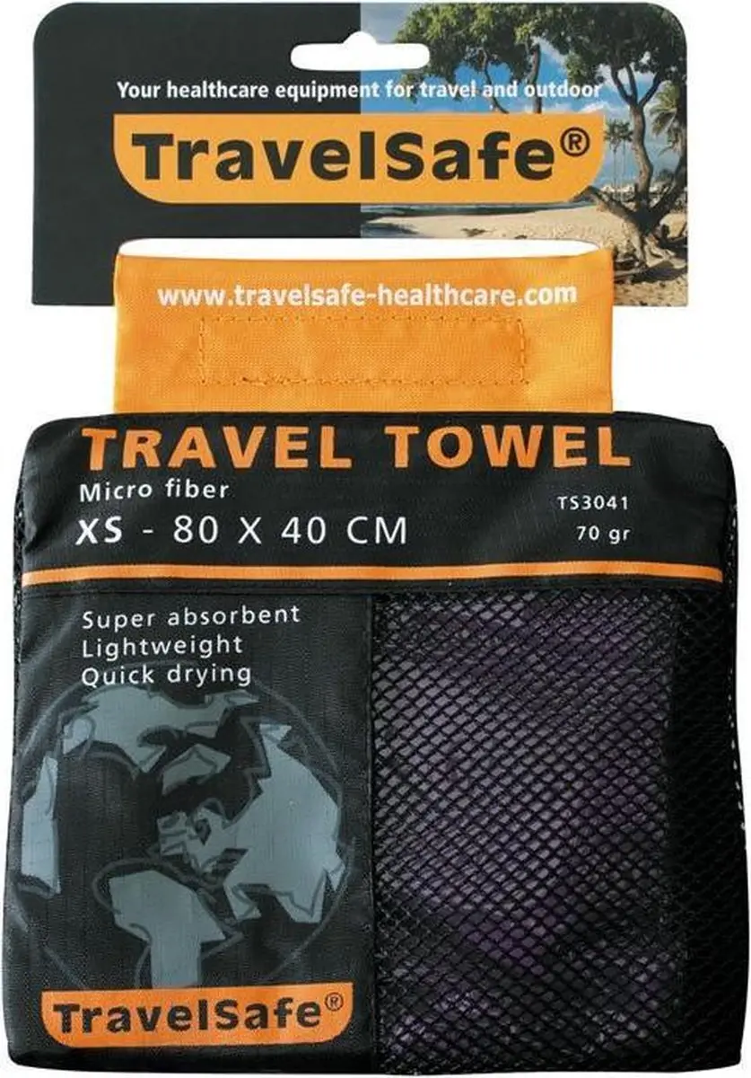 TravelSafe Microvezel Handdoek XS - 40x80cm - Paars