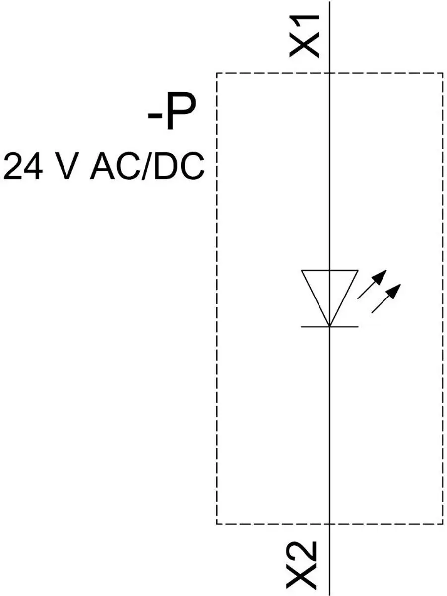 Siemens 3SU1152-6AA20-1AA0 Verlichte Melder - 24V - Rood