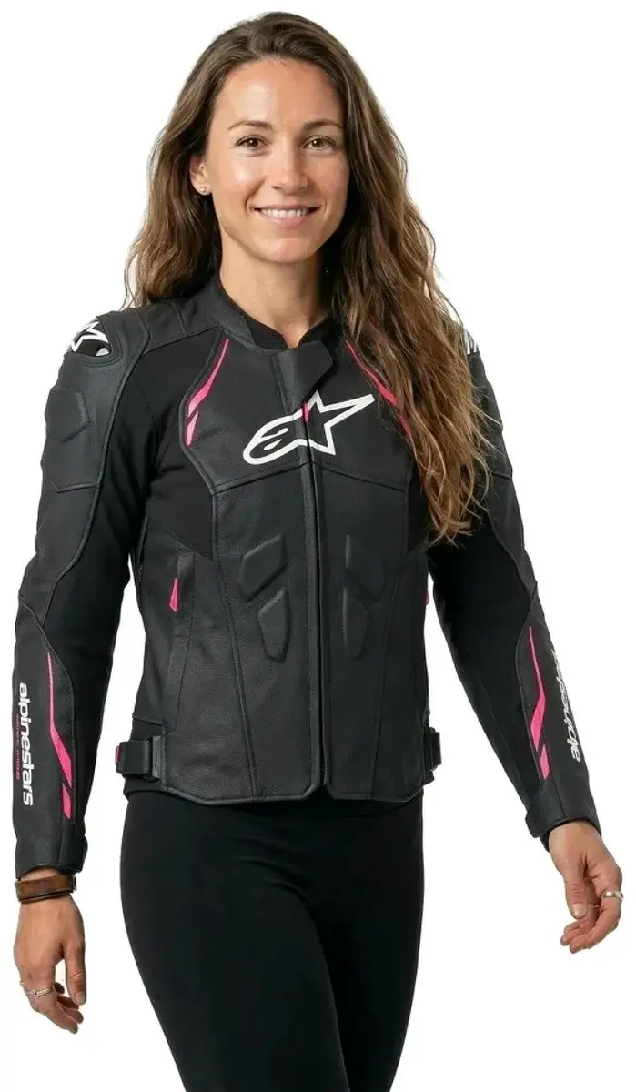 Alpinestars Stella Dusk Dames Motorfietsjas - Zwart/felroze 38