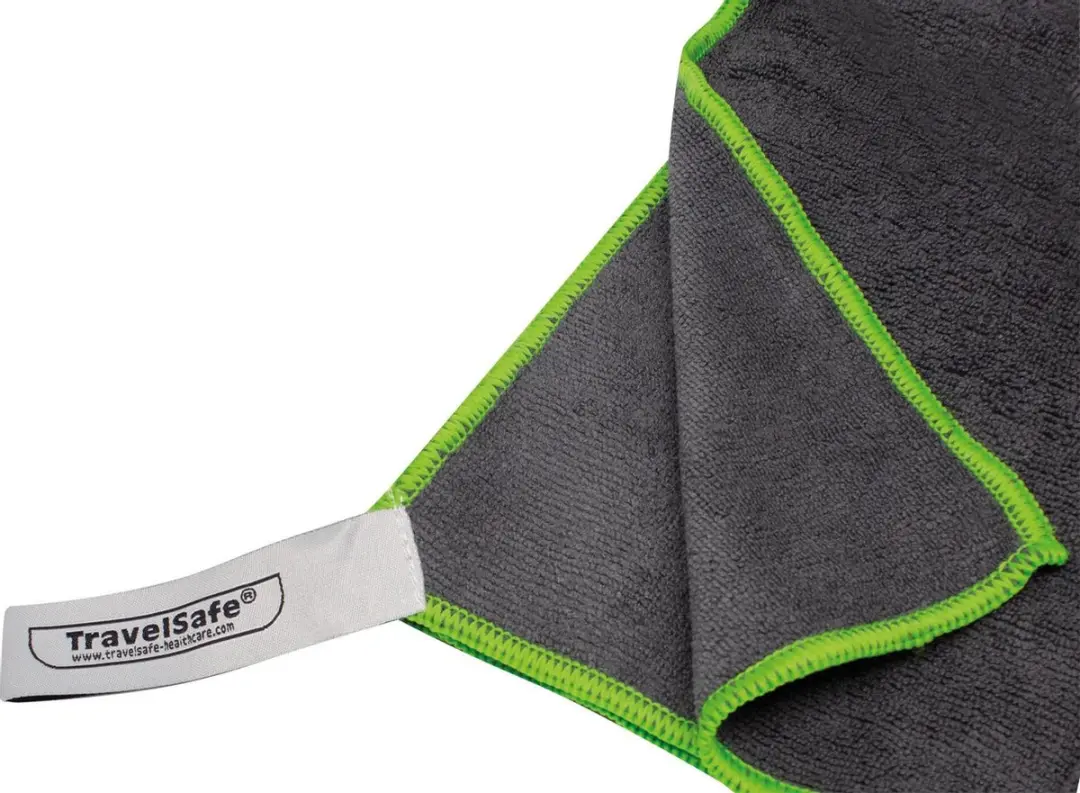 TravelSafe Microvezel Terry Handdoek XL - Grijs/Groen