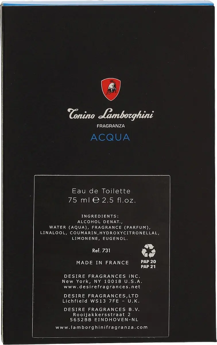 Tonino Lamborghini Acqua Eau de Toilette 75ml