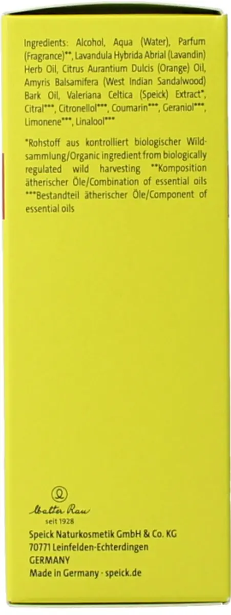 Speick Eau de Cologne 100ml