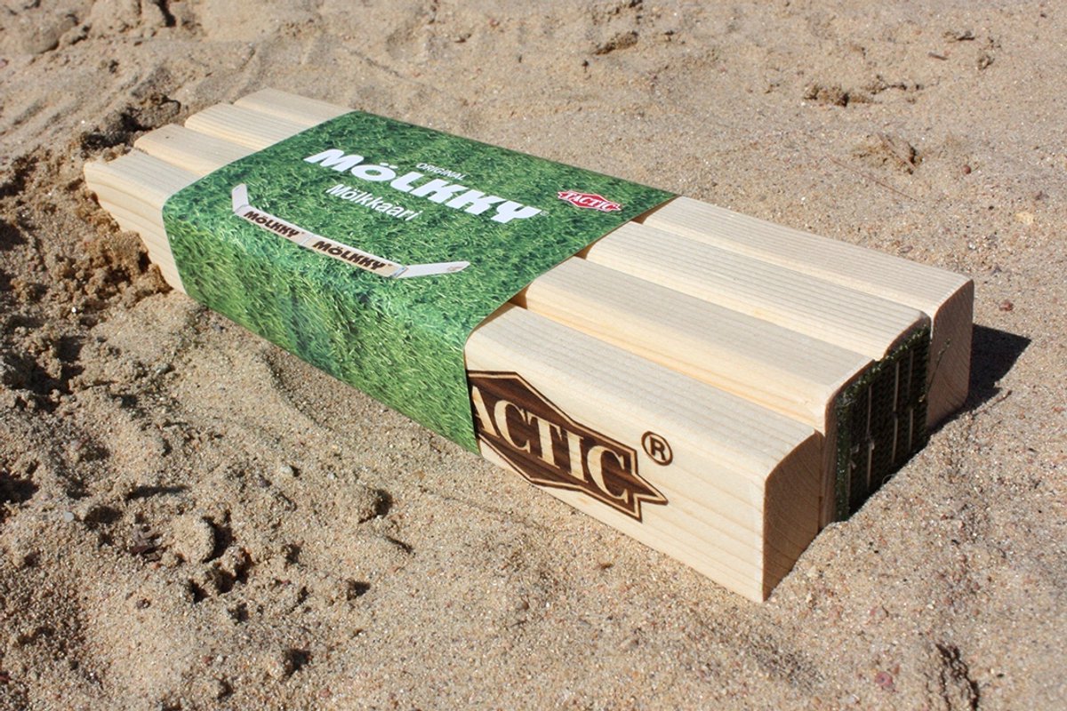 Tactic Mölkky Mölkkaari Werpboog – Vang- en Werpspel - Origineel Fins Houten Werpspel – Duurzaam Beukenhout – Met Gratis Score-App