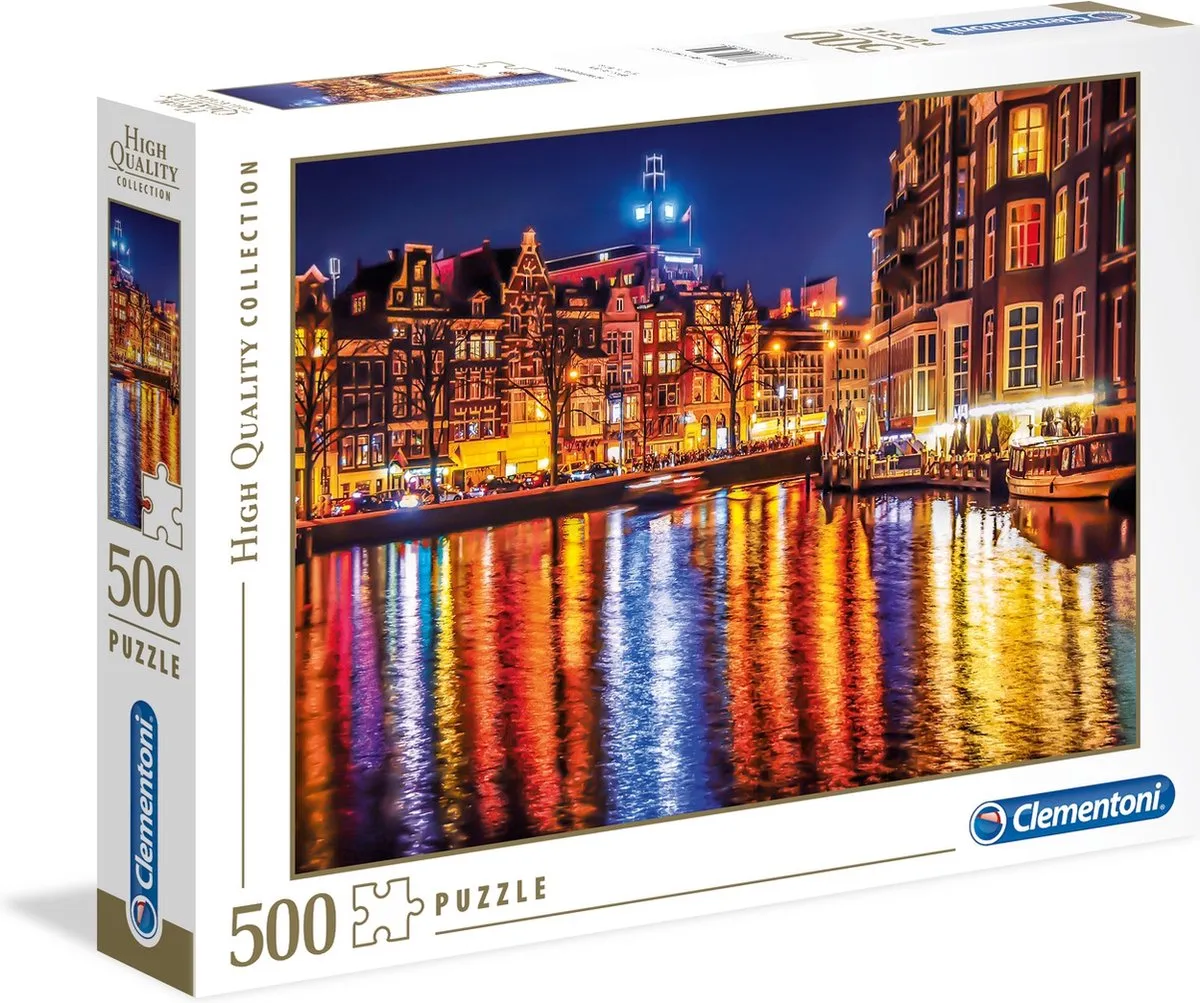 Clementoni Legpuzzel Amsterdam Bij Nacht HQ 500 Stukjes