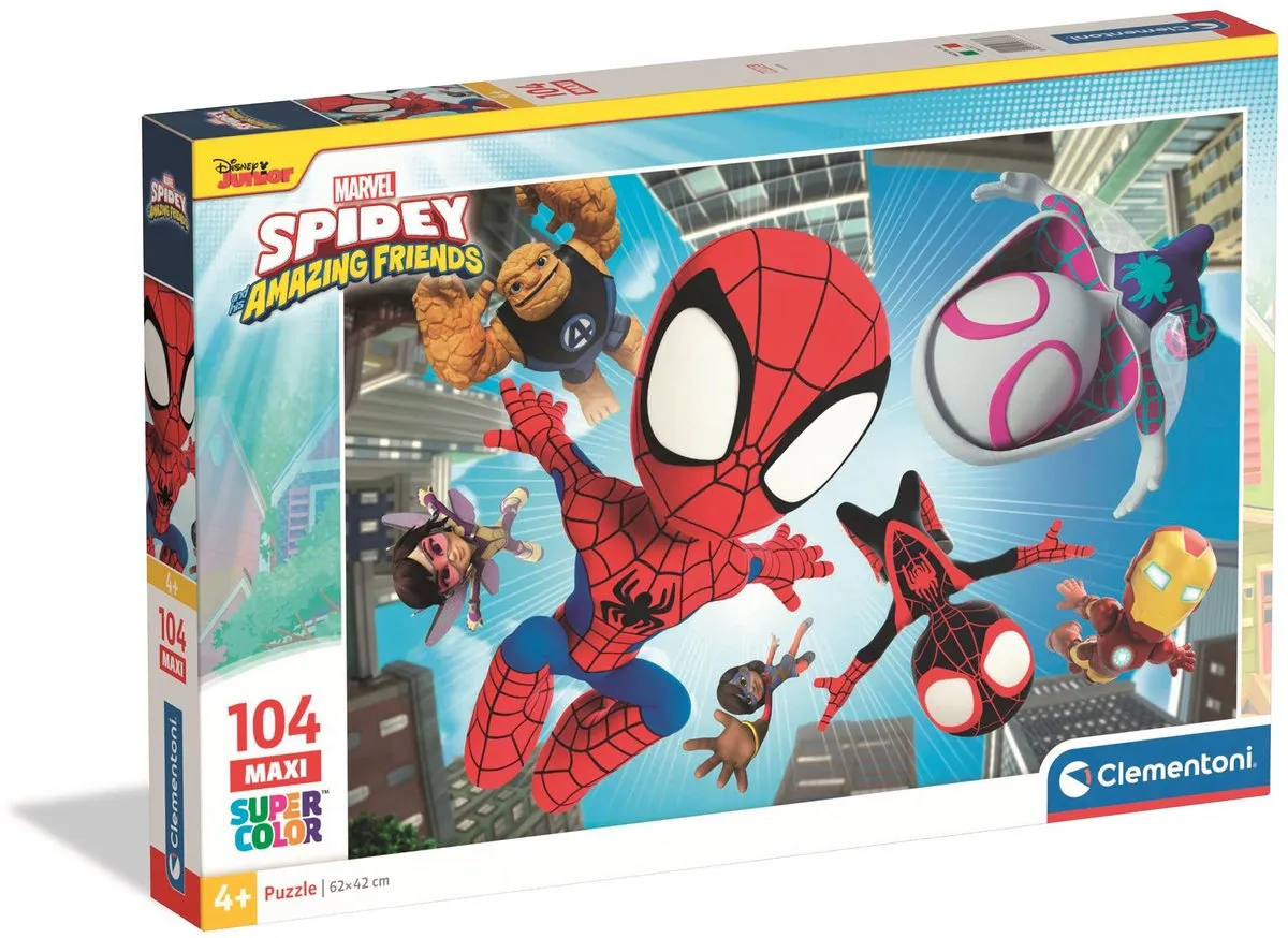 Clementoni Spidey en zijn Geweldige Vrienden Puzzel 104 Stukjes - Multikleur