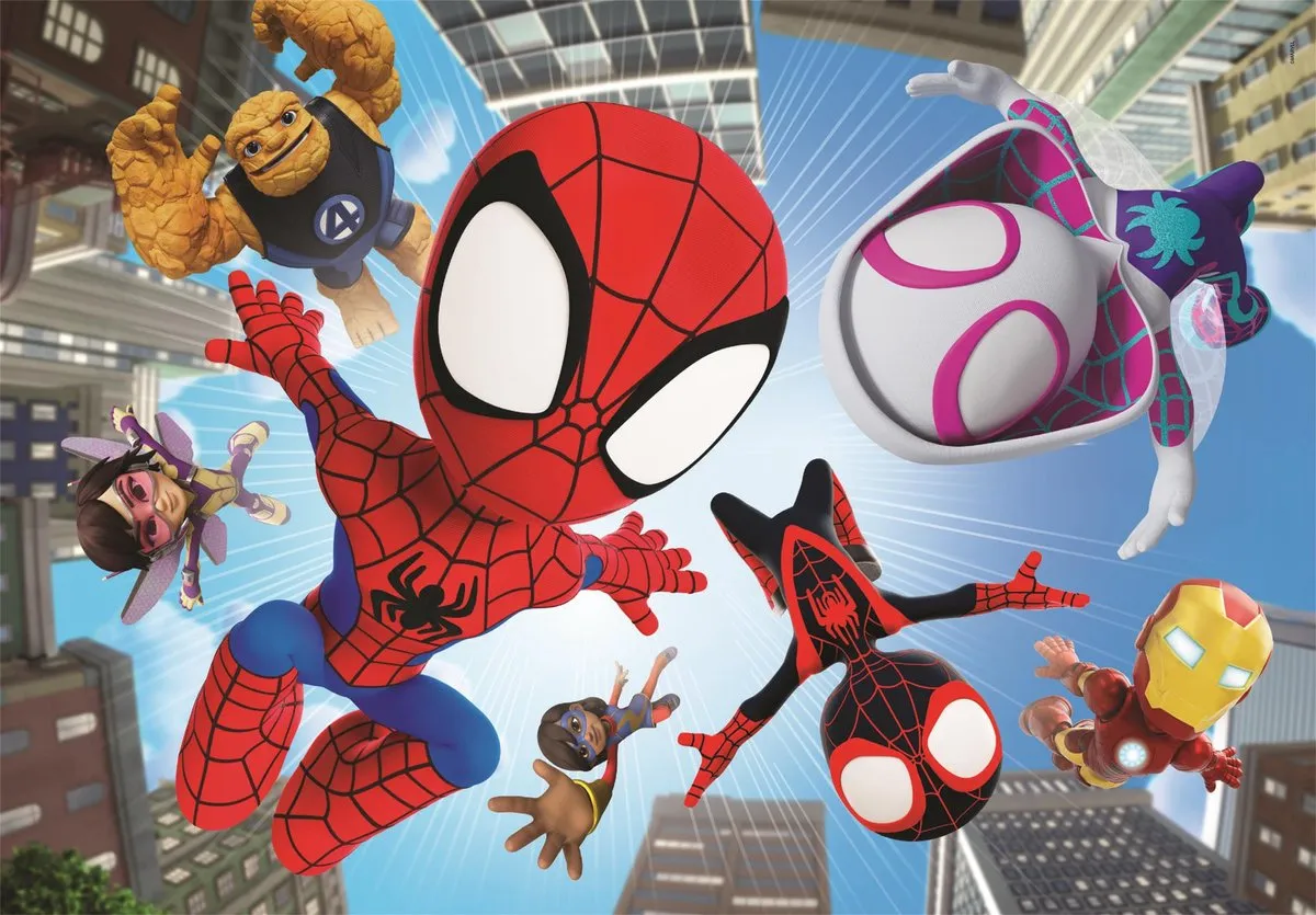 Clementoni Spidey en zijn Geweldige Vrienden Puzzel 104 Stukjes - Multikleur