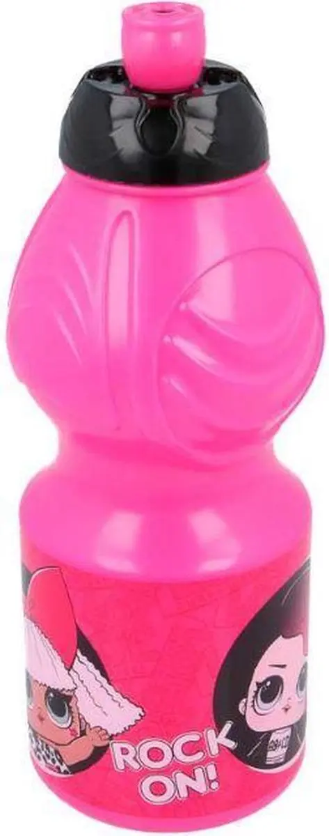 LOL Surprise! Drinkfles 400ml - Roze/Zwart