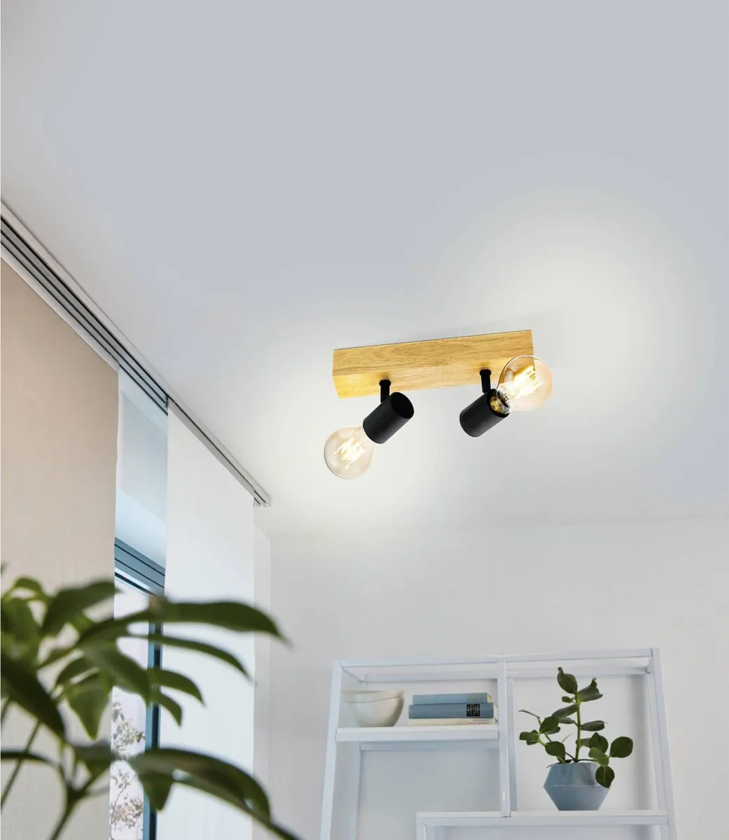 Eglo Townshend 3 Spot - 2 Lichtpunten - Bruin/Zwart