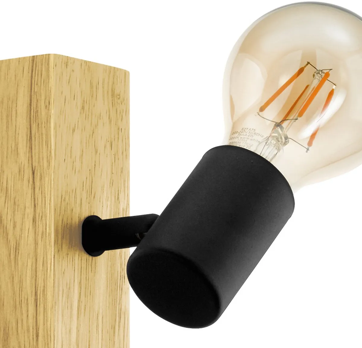 Eglo Townshend 3 Spot - 2 Lichtpunten - Bruin/Zwart