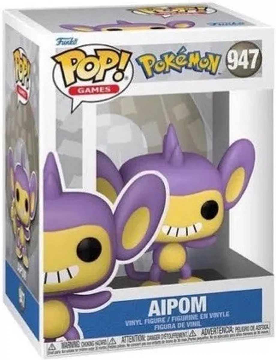 Funko Pop Pokémon Aipom #947 - 9,5 cm - Multi - afbeelding 6 van 6