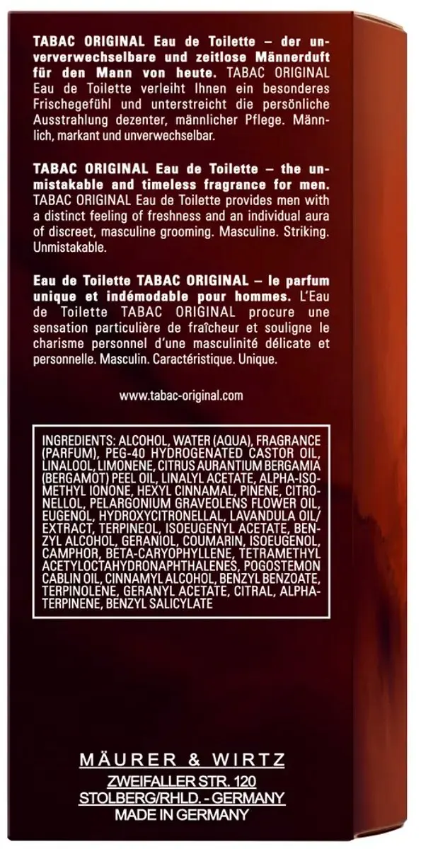 Tabac Original Eau de Toilette Spray 100ml