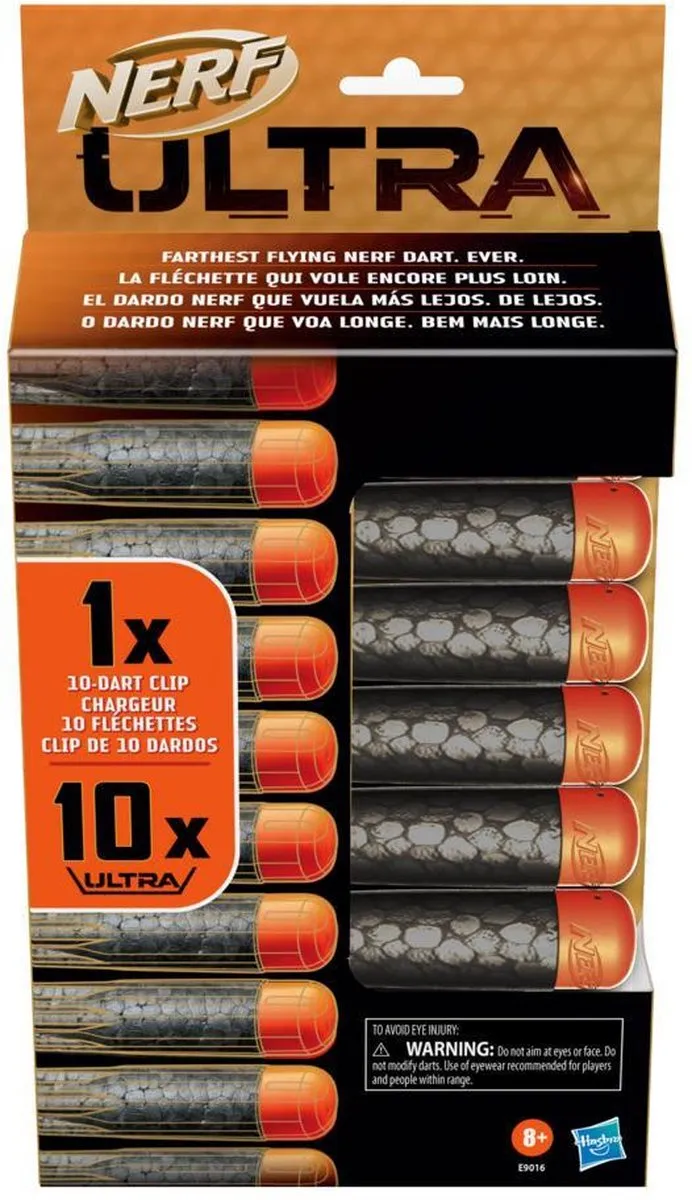 Nerf Ultra Magazijn E9016 + 10 Pijlen - Zwart/Oranje