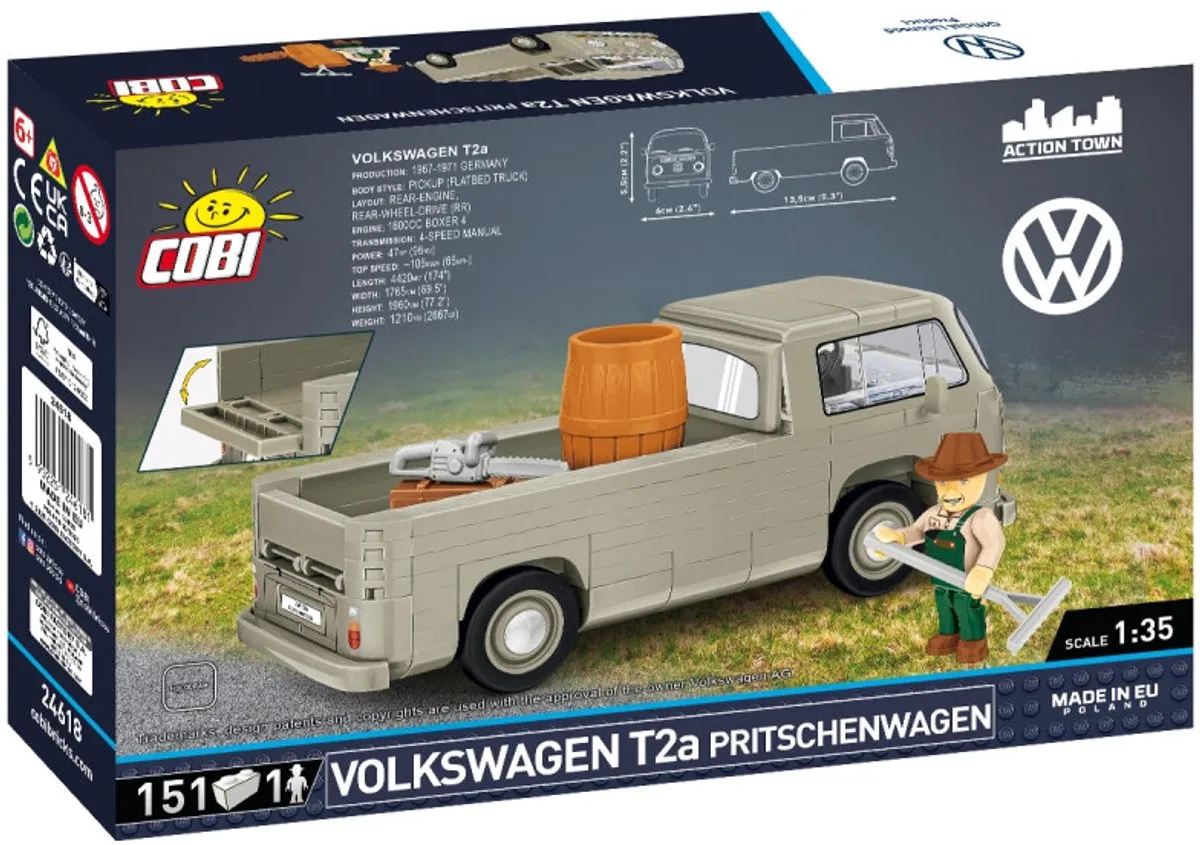 Cobi VW T2A Pickup Bus 151-delig - Meerkleurig