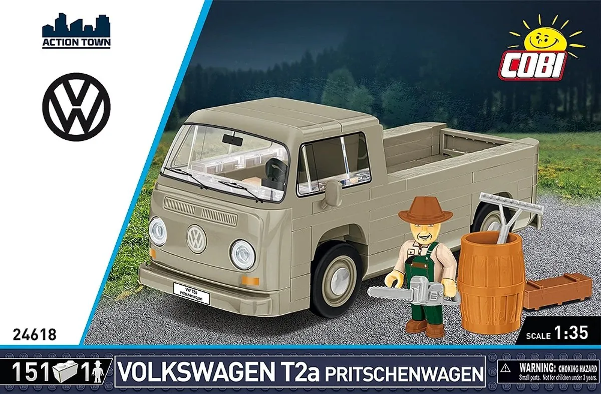 Cobi VW T2A Pickup Bus 151-delig - Meerkleurig - afbeelding 6 van 6