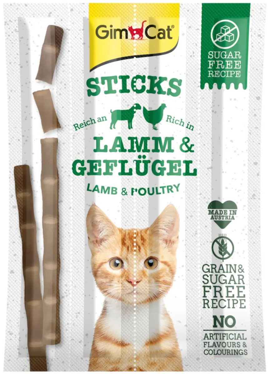 GimCat Sticks Gevogelte & Lam 24 Stuks