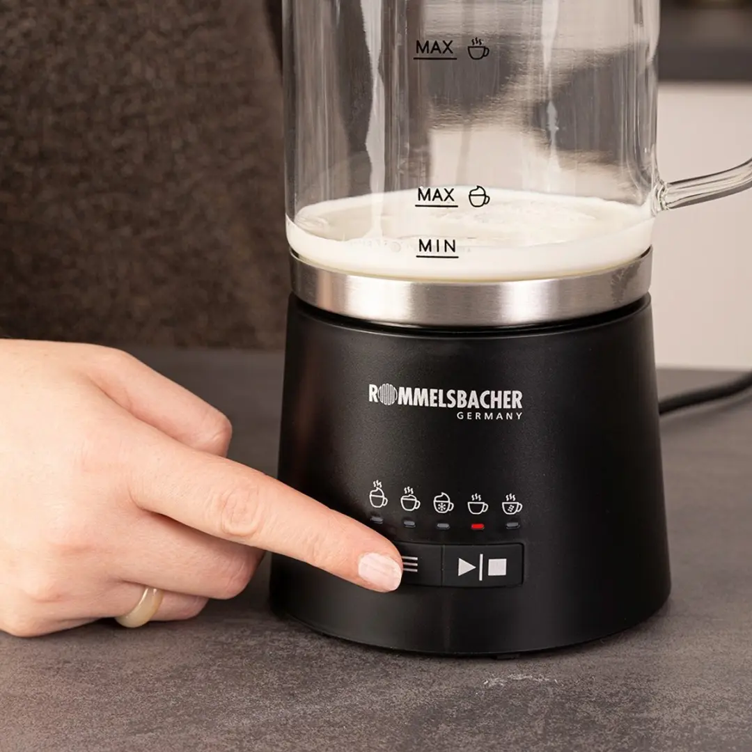 Rommelsbacher MS 625 Melkopschuimer - 600W - 0,5L - Zwart/Roestvrijstaal