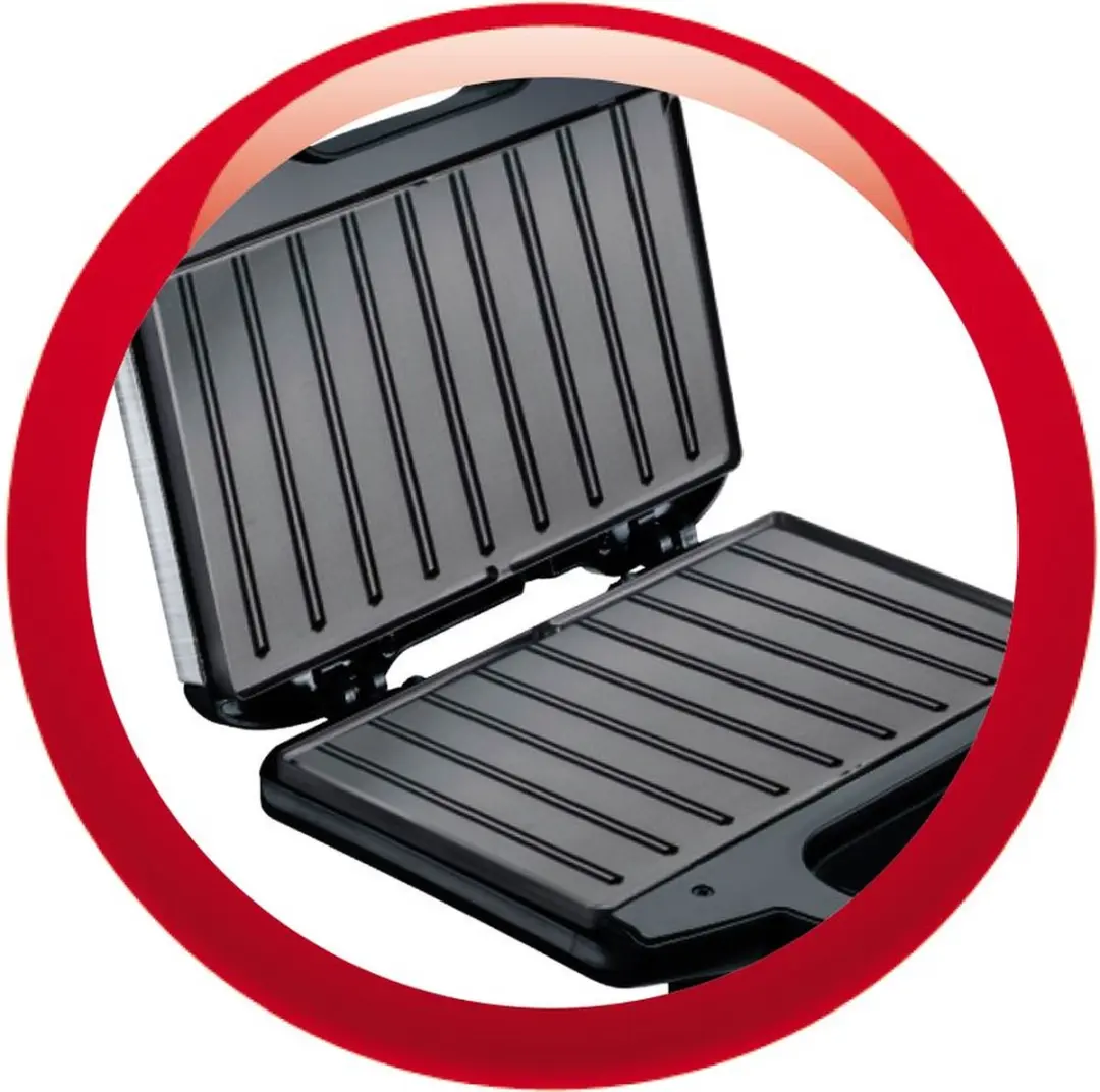 Moulinex SM156D Sandwichmaker 700W - 2 Stuks - Zwart/Roestvrijstaal