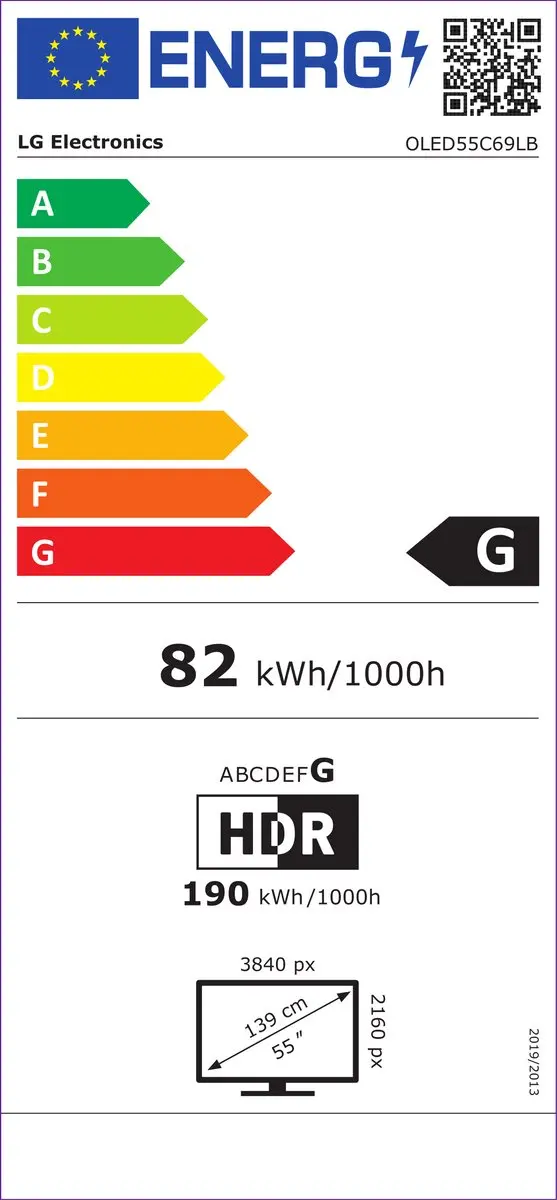LG C6 OLED55C69LB 55 inch OLED TV - Zwart