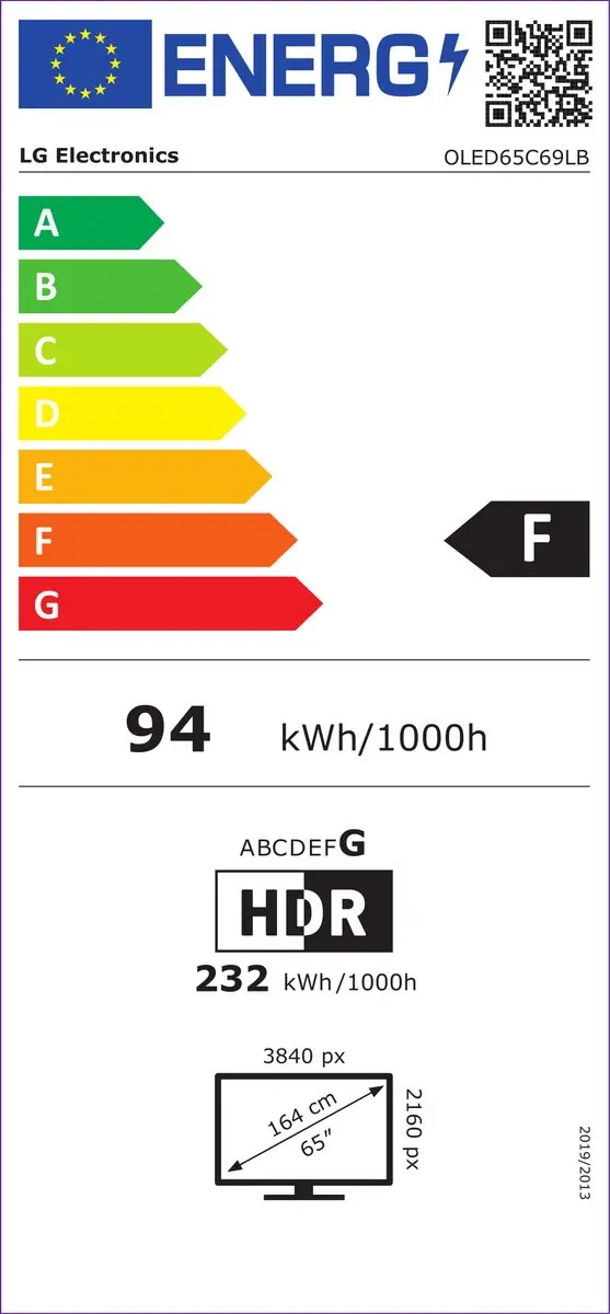 LG C6 OLED65C69LB 65 inch OLED TV - Zwart