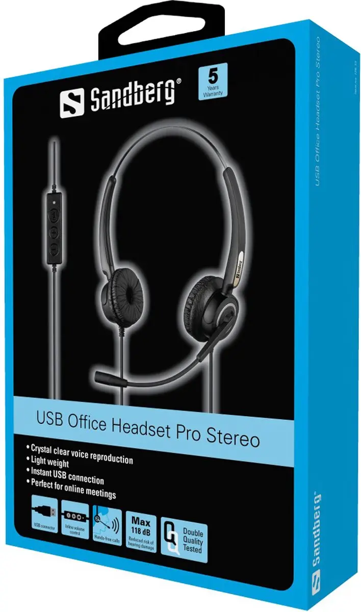 Sandberg 126-13 USB Headset Pro Stereo - Zwart