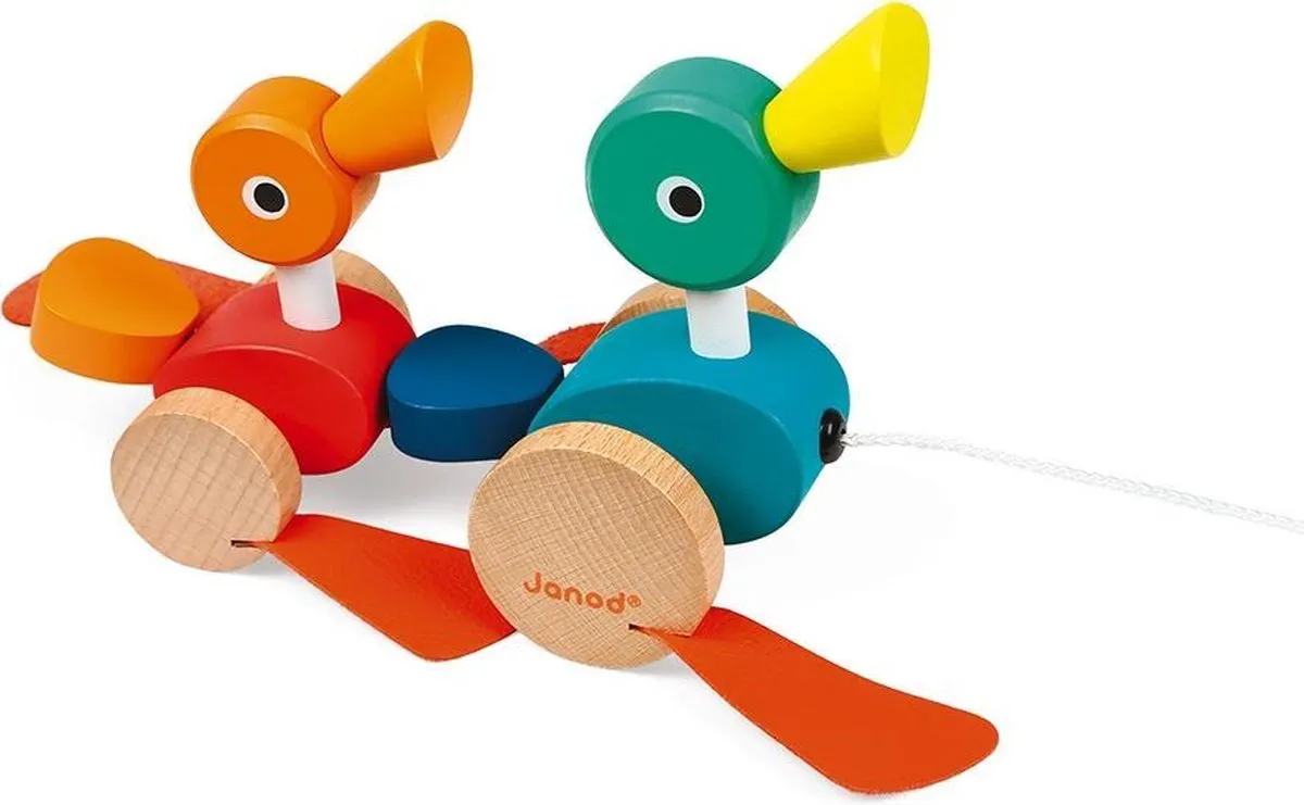 Janod Zigolos Eendenfamilie Trekfiguur - Multikleur