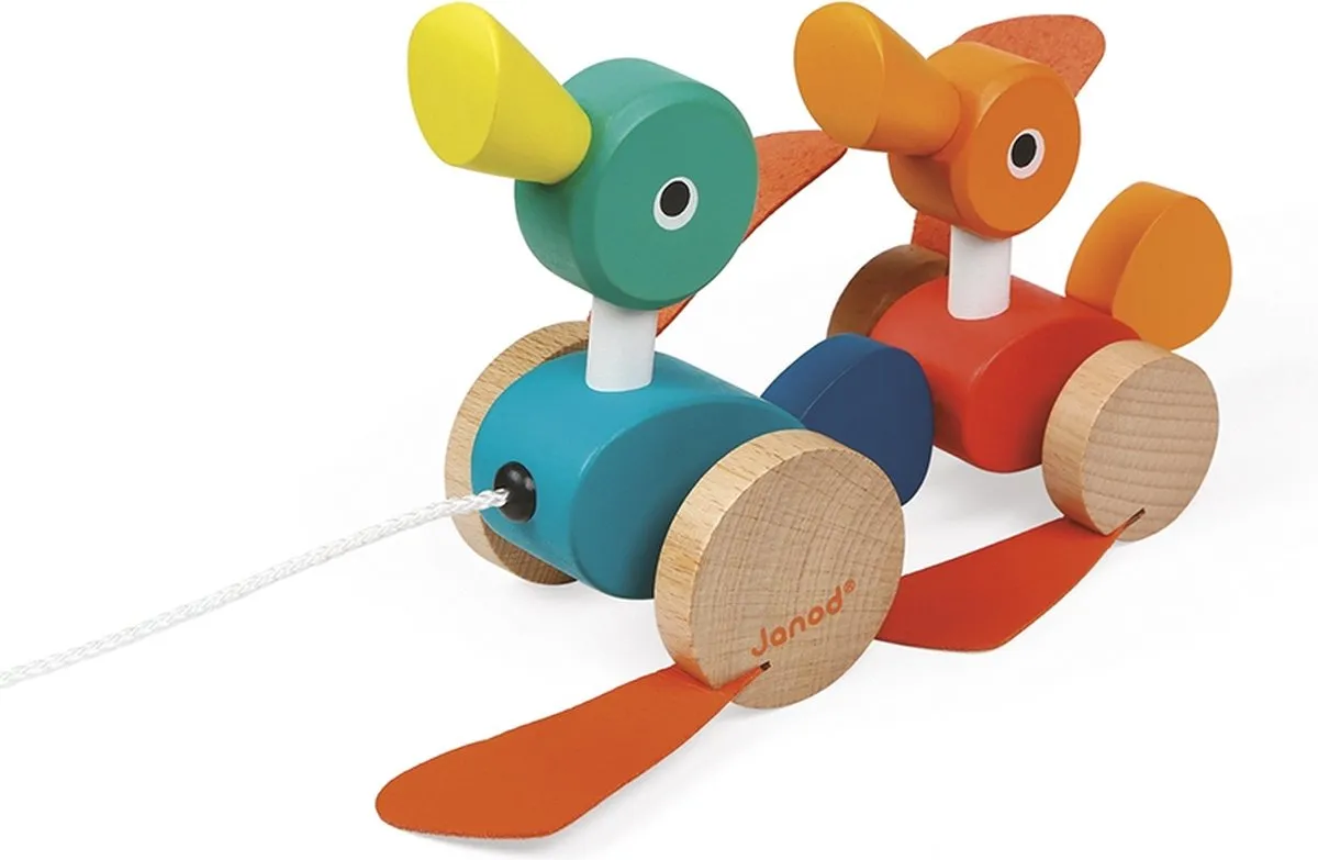 Janod Zigolos Eendenfamilie Trekfiguur - Multikleur