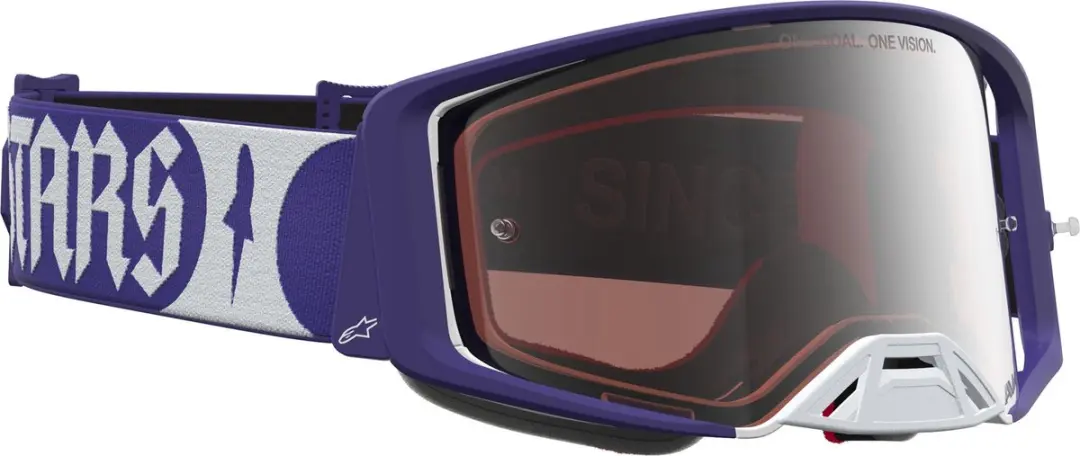 Alpinestars Supertech Atrox Mirror Motocrossbril - Blauw/wit
