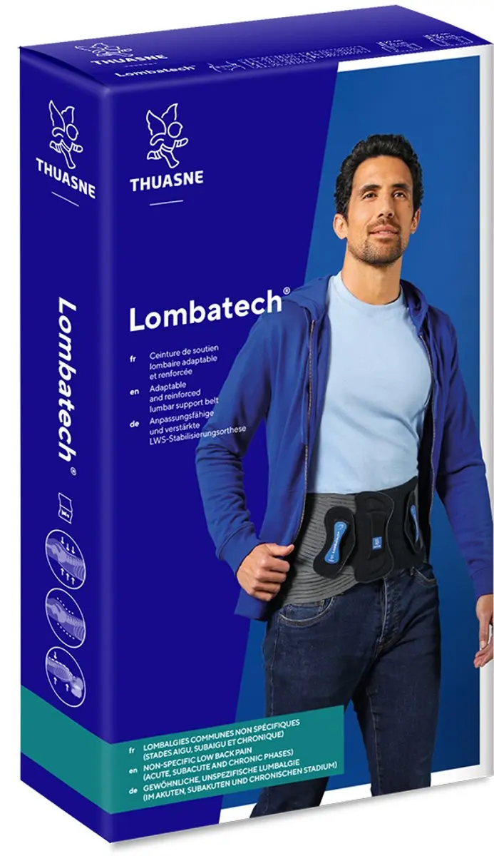 Thuasne Lombatech Rugbrace 21cm - Maat 60-75cm - Grijs