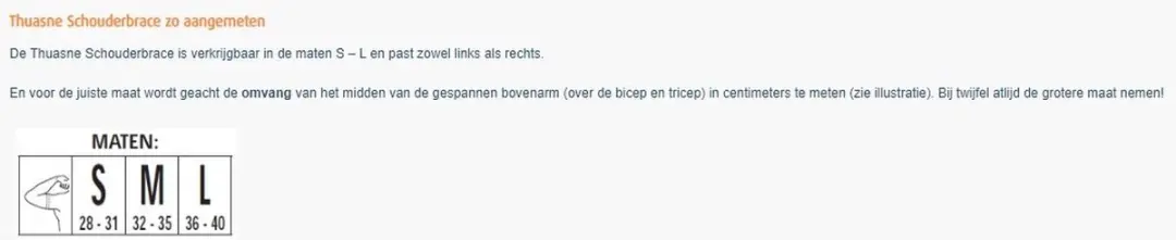 Thuasne Sport Schouderbrace M - Zwart