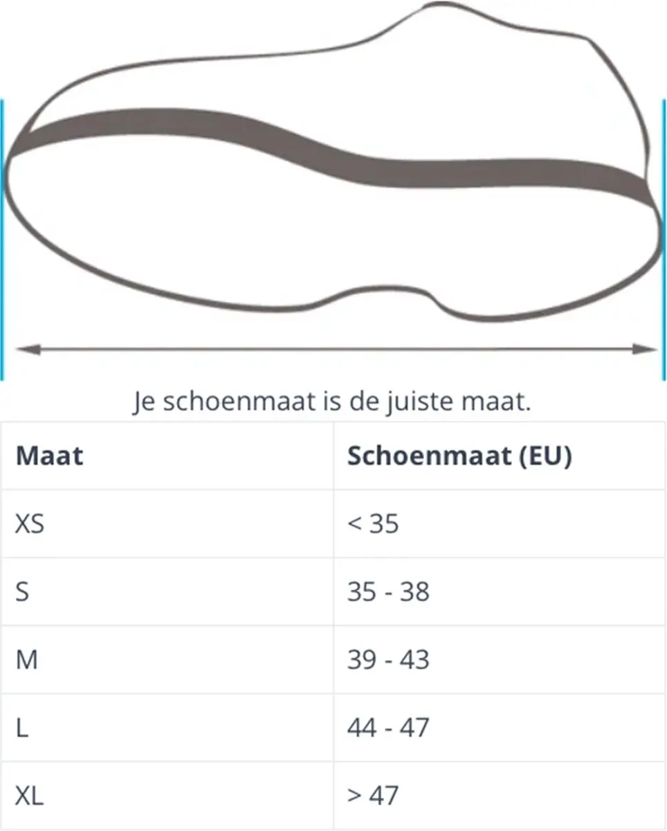 Thuasne Walker XLR8 Lang-Maat XS - Zwart