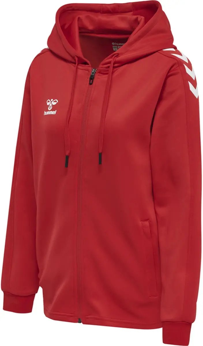 Hummel Hmlcore Xk Poly Zip Hood Sweat Dames - Trainingsjack - Rood - S