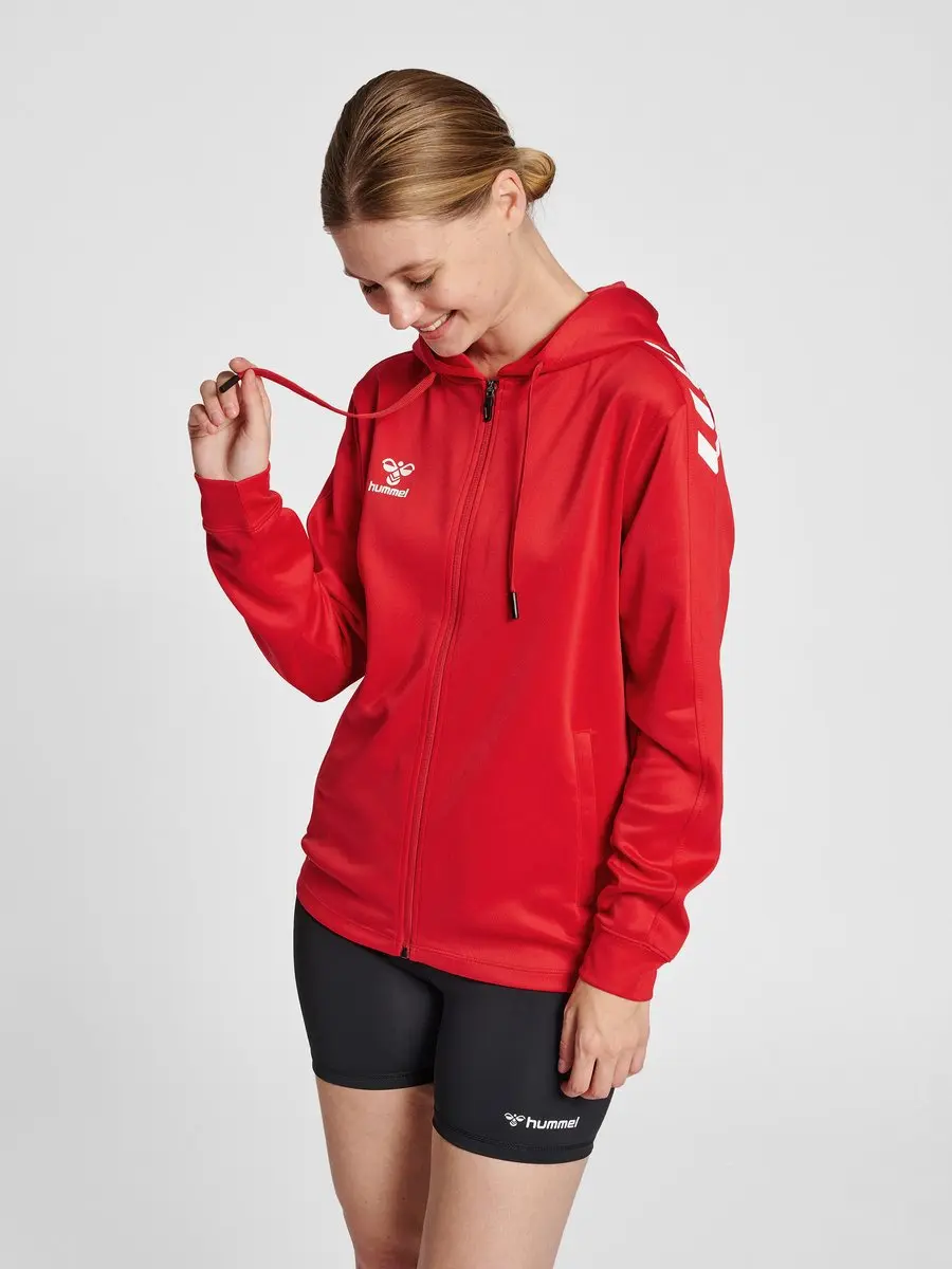 Hummel Hmlcore Xk Poly Zip Hood Sweat Dames - Trainingsjack - Rood - S