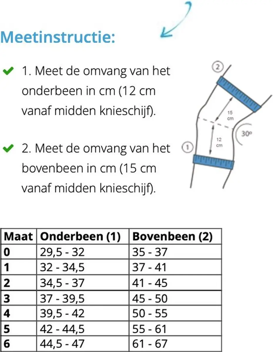 Thuasne Genu Pro Comfort Brace - Maat 0 - Blauw