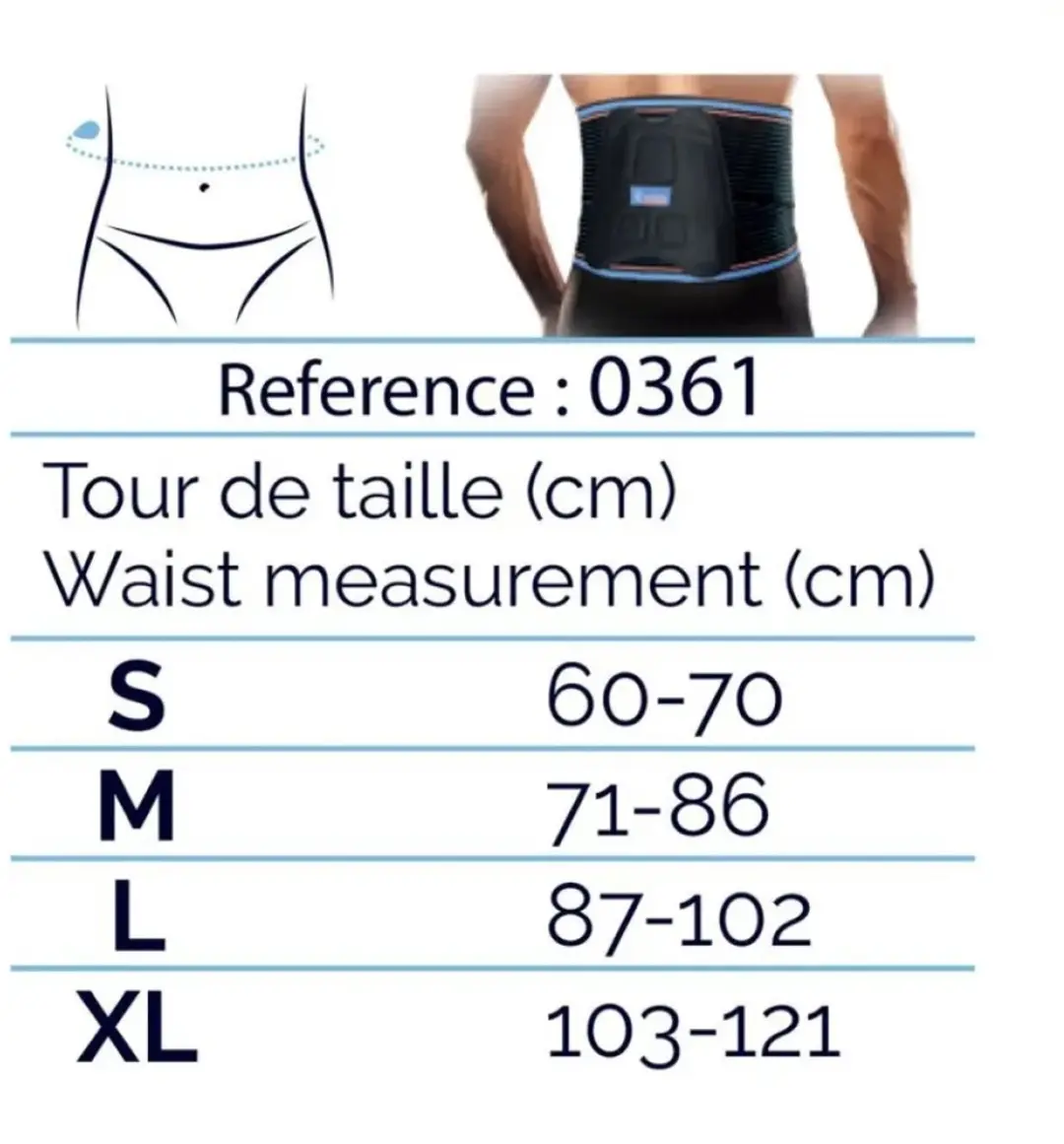Thuasne Sport Rugbrace XL - Zwart
