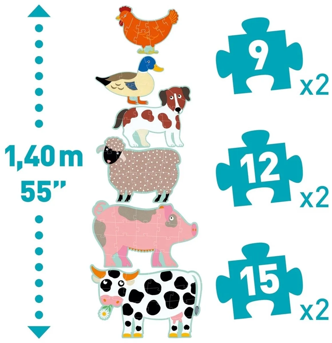 Djeco Honoré en Vrienden Jumbo Puzzel - Multi - DJ07112