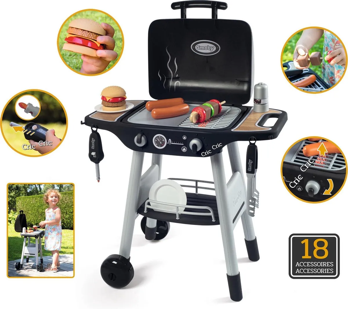 Smoby Speelgoedbarbecue - Zwart