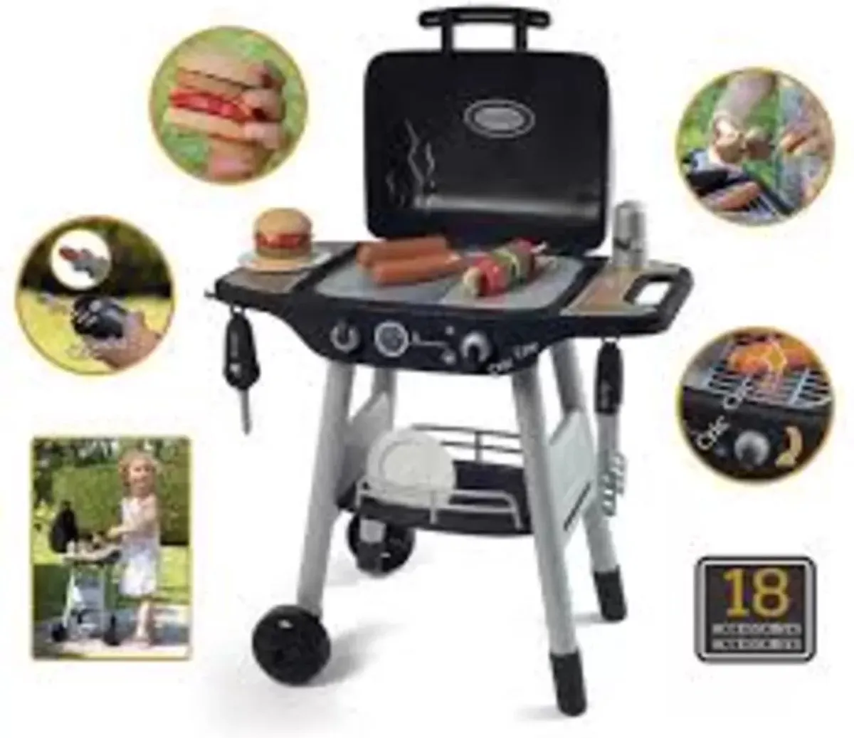 Smoby Speelgoedbarbecue - Zwart