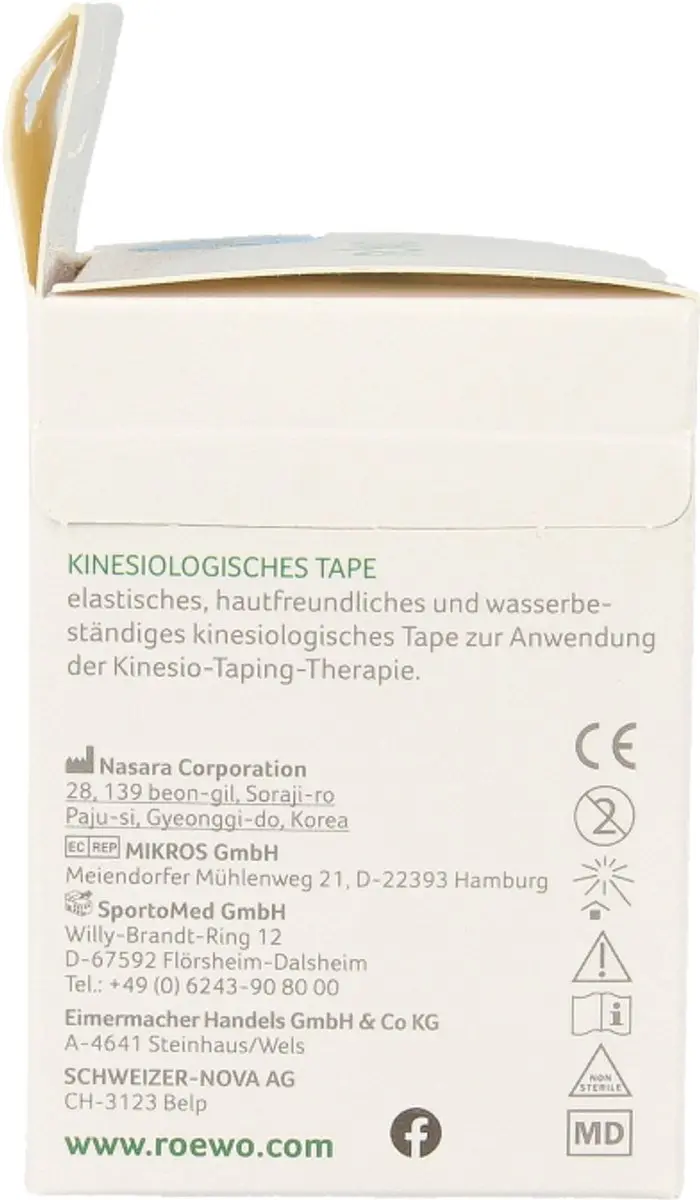 Röwo Kinesiotape 5cm x 5m - Blauw