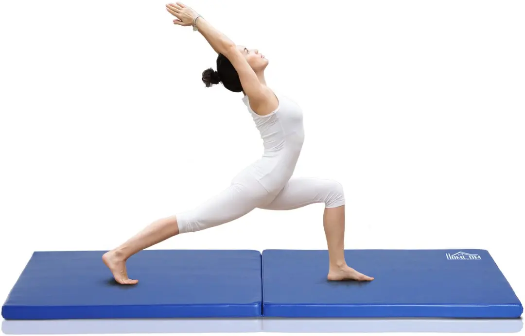 Homcom Gymnastiekmat Imitatieleer 180x60x5cm - Blauw