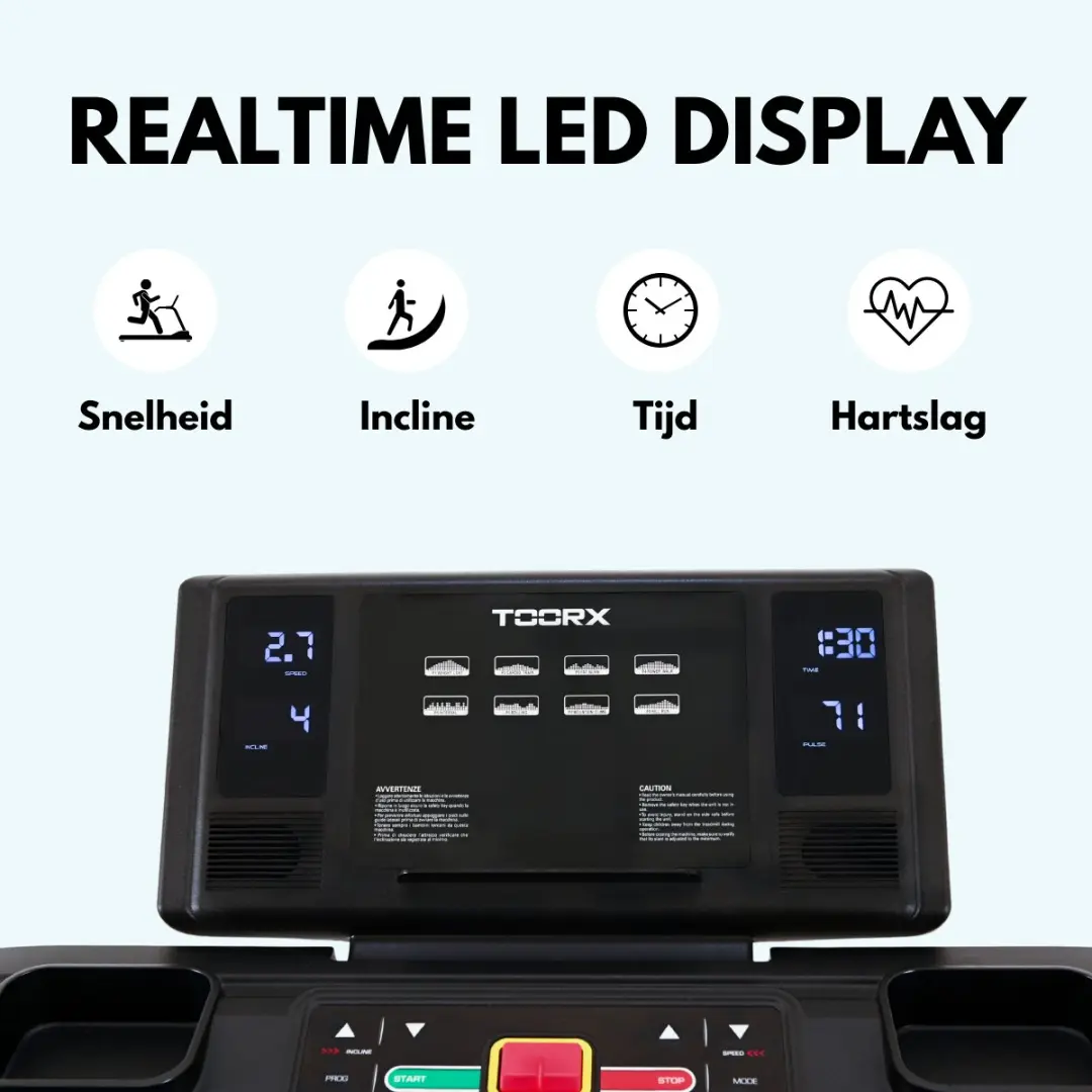 Toorx Fitness RAMBLER-B Loopband - 64 Programma's - 16 km/h - Zwart