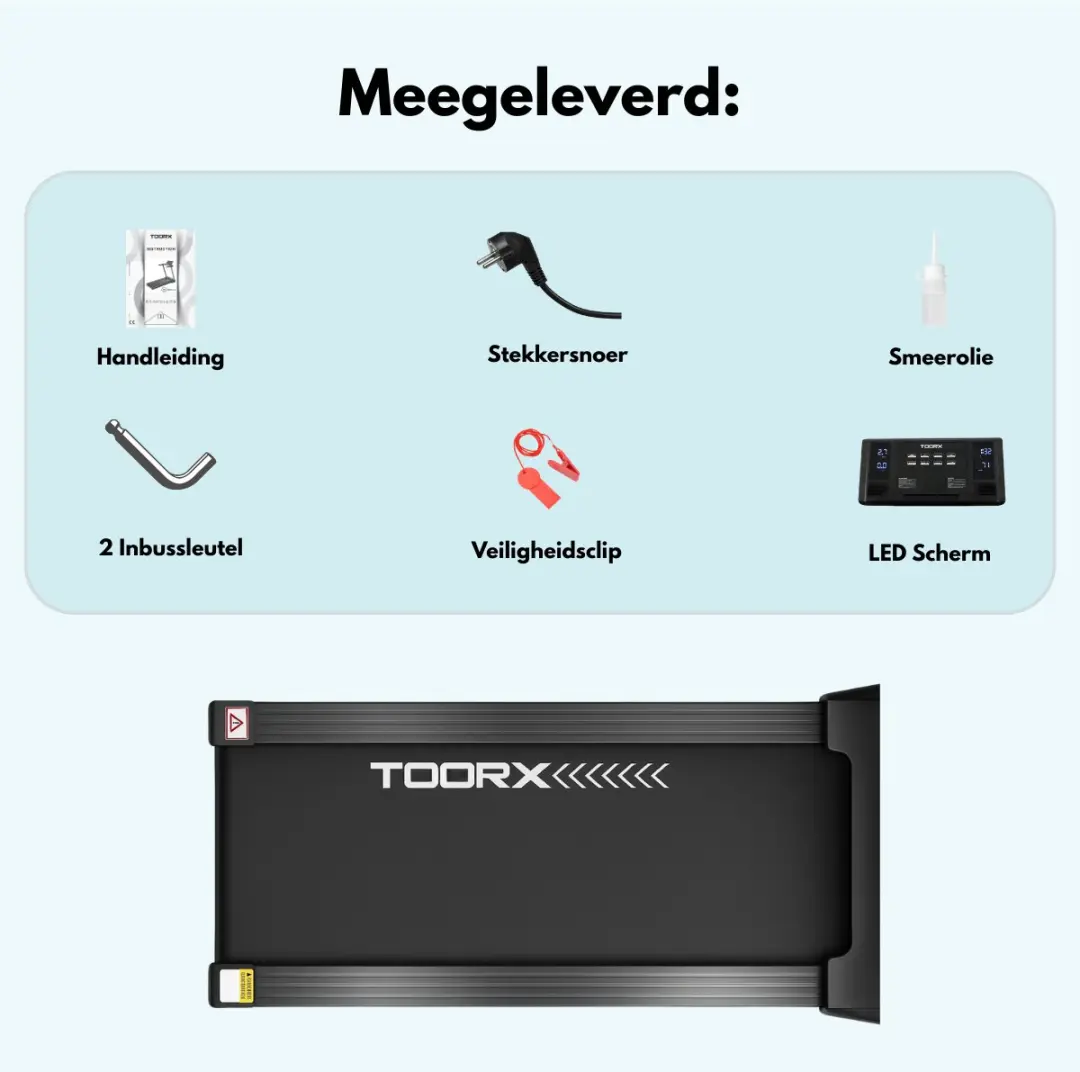Toorx Fitness RAMBLER-B Loopband - 64 Programma's - 16 km/h - Zwart