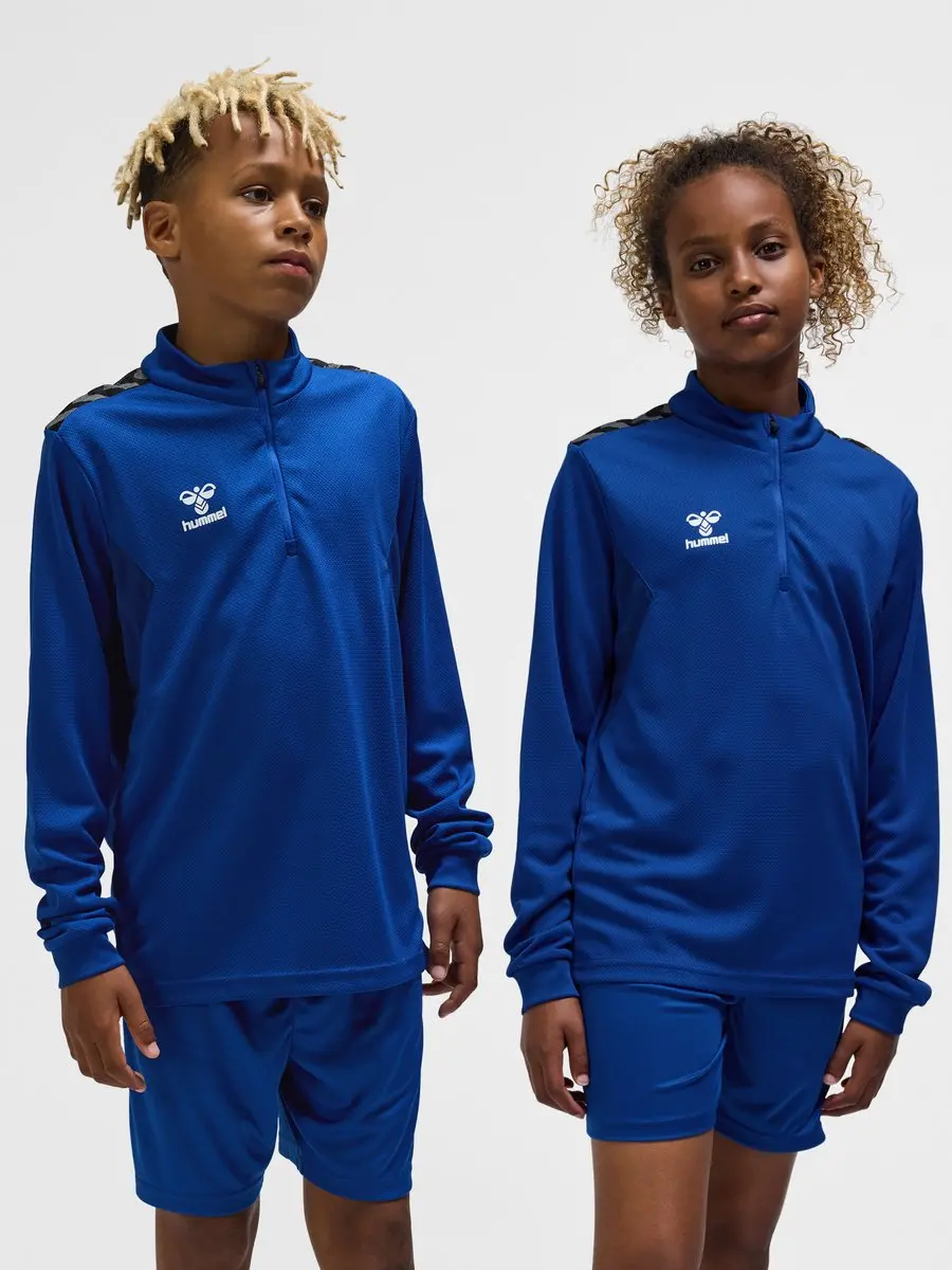 Hummel Hmlauthentic Half Zip Sweat Kids 140 - True Blue