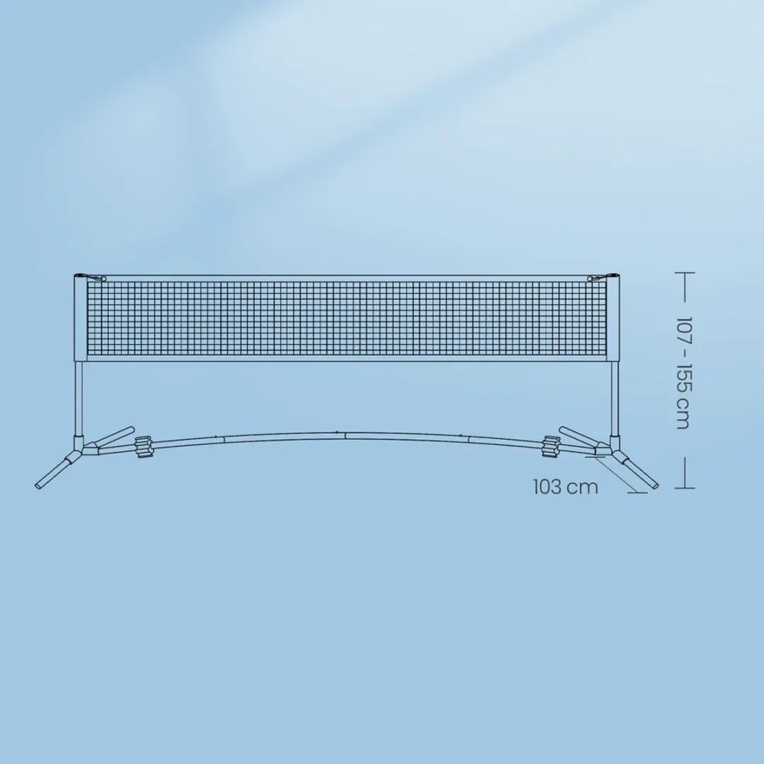 Songmics Badmintonnet 300cm - Blauw