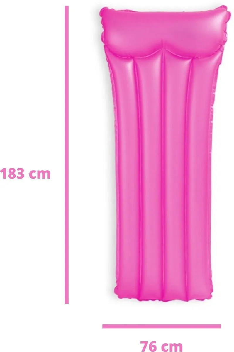 Intex Neon Frost Luchtbed - Roze/Geel/Blauw/ Groen