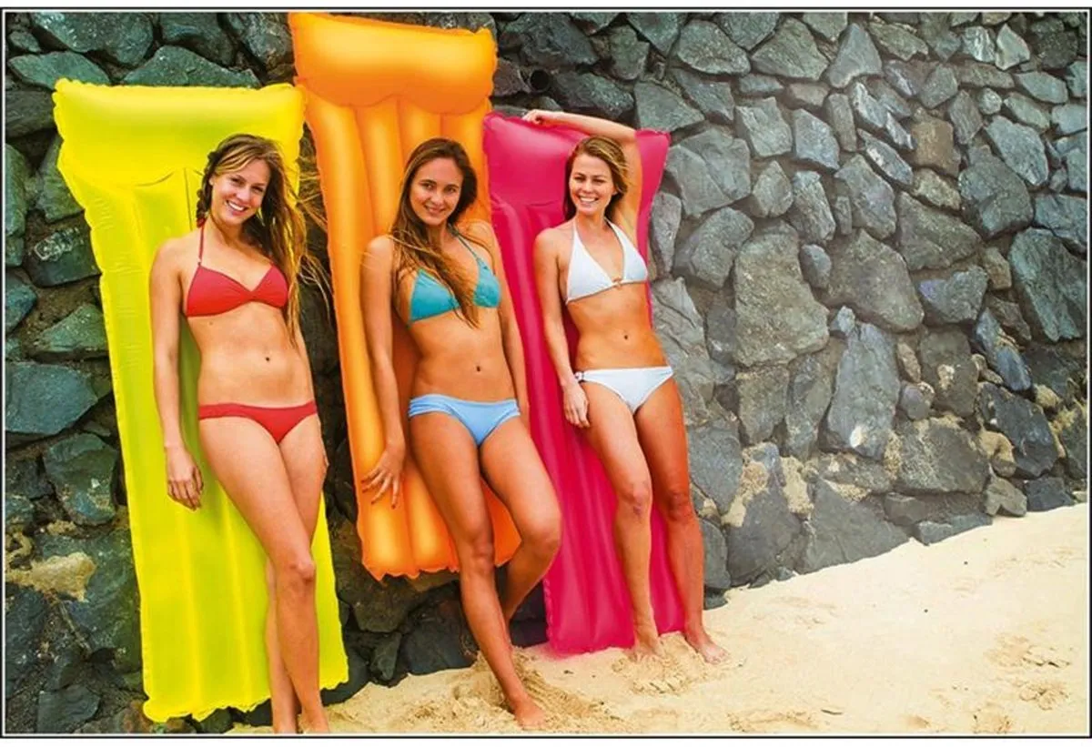 Intex Neon Frost Luchtbed - Roze/Geel/Blauw/ Groen